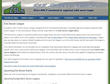 Tablet Screenshot of eriesoccer.com